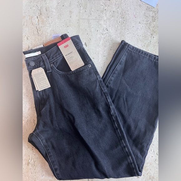 Levi's Women's 94 Baggy Jeans Mid Rise Straight Leg Black Women’s 28X31 - Picture 3 of 9